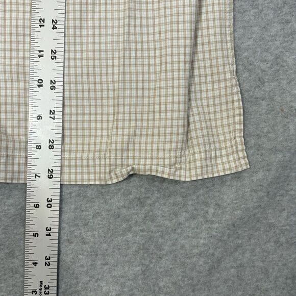 Ralph Lauren Jeans Men Shirt Size XL Short Sleeve Yellow White Casual Summer VTG - Picture 5 of 5